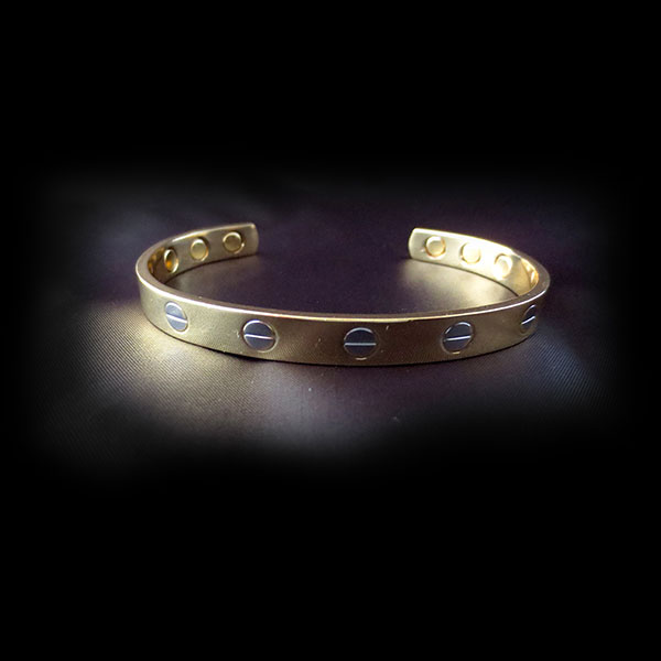 gold cartier style bangle